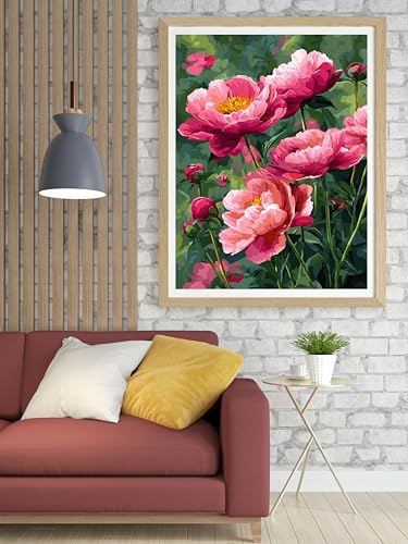Moohue 14 ct Counted Cross Stitch Kits for Adults Flowers Cross Stitch Patterns Stamped Printed Cross Stitch Kits (Flowers 11) - color: Flowers 11