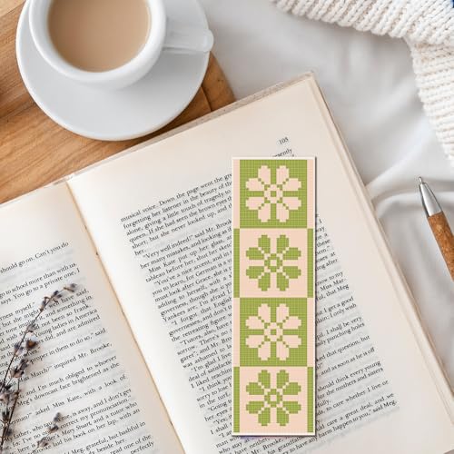 FREEBLOSS 6 Set Bohemian Cross Stitch Bookmark Kit - style: Simple Boho