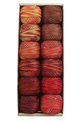 Valdani Pearl Cotton Sz 8 | Fire Balls | 12 Balls | 73 Yds/Ball - color: Fire Balls S8, size: 8