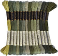 Premium Rainbow Color Embroidery Floss - Cross Stitch Threads - Friendship Bracelets Floss - Crafts Floss - 14 Skeins Per Pack Embroidery Floss, Light Moss Green,Gradient - color: Lt Moss Green,Gradient