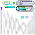 UOOU 86 Pcs Beading Needle Set, 6 Sizes Beading Needles for Seed Beads - color: Silver-86 Pcs