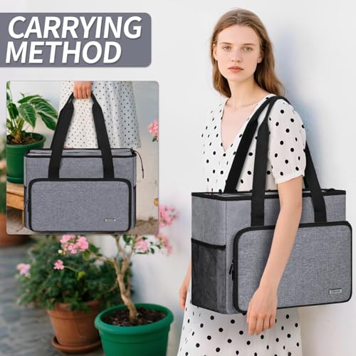 GMAK Embroidery Storage Bag, Embroidery Project Storage Carrying Tote Bag - color: Grey