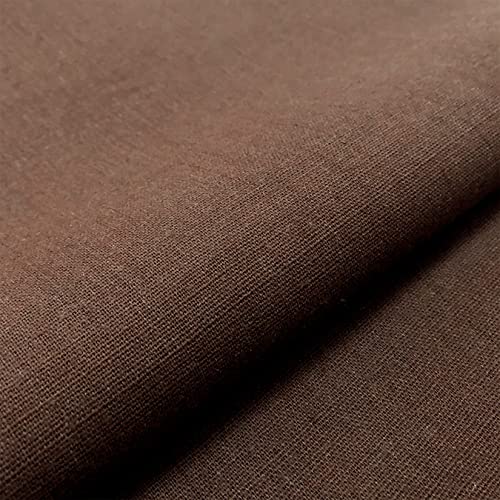 Linen Embroidery Fabric 20 by 62-Inch Coffee - color: Coffee