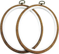 guofa 6.7'' Oval Embroidery Hoops- 2PCS 17x13CM Decorative Cross Stitch Hoops, Imitated Wood Resin Embroidery Frame Hoop for Art Craft Sewing - style: 6.7"L x 5.3"W
