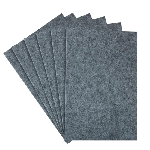 HaoFeiJH Grey Felt Fabric Sheets - 6PCS Felt Squares - 8x12 A4 Stiff Felt Squares, 1 Colors Felt Papers, 2mm Felt for Sewing, Patchwork, Decoration, DIY Craft Felt - color: 2mm Hemp Grey