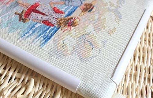 6 X 6 Plastic Cross Stitch Frame Square Embroidery Hoop White DIY Sewing Tools Sewing Hoop Handhold Craft Clip Embroidery Snap Frame Hoop for Cross Stitching Quilting (6 X 6) - size: 6 X 6"