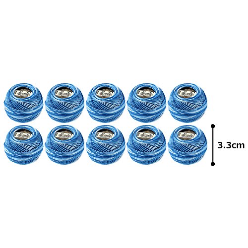 DMC Pearl Cotton Balls, Size 8, Variegated Cornflower Blue - color: Variegated Cornflower Blue, style: 8 Thread Count