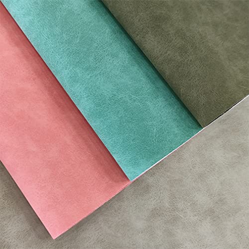 8 Pcs Colored Faux Suede PU Leather Fabric, Soft Smooth Synthetic Crafts Leather Fabric for Handicraft DIY Projects (21cmx30cm) - color: Smooth-colored