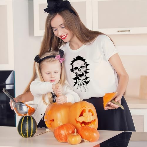SUPERDANT 4Pcs Skull Heat Transfer Iron On Transfer for DIY - style: Skull on the wall