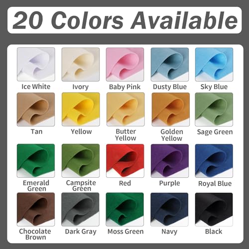 White Felt Fabric Sheet 72" X 36", 1.4mm Thick Large Soft Durable Flexible Craft Felt by The Yard, Nonwoven Fabric for DIY Sewing, Arts and Crafts, Decoration Projects - color: White, size: 2 yard pre cut