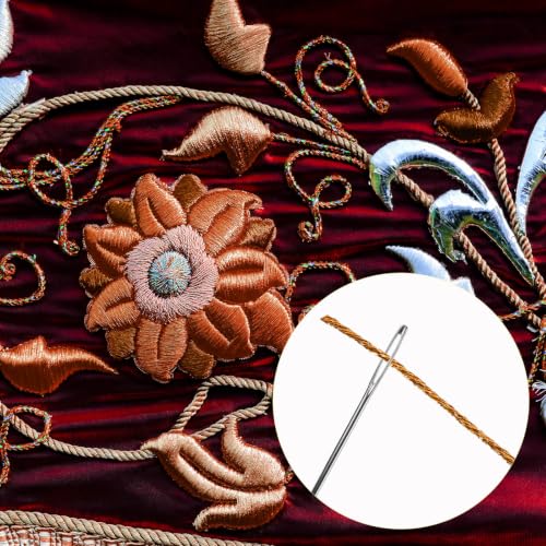 Gosknor 6 Skeins Embroidery Threads, Metallic Embroidery Floss - color: Bronze