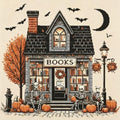 Halloween Bookstore Diamond Painting Kits for Adults,Book Diamond Art Kits - color: KM1185-1