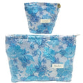 getgto 2 Pcs Makeup Bags, Large Cosmetic Bag Travel Toiletry Bag - color: Blue