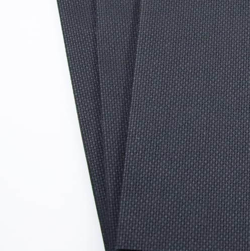 KCS 3 pc of 12" x 18"(30cmx45cm) Counted Cotton Aida Cloth Cross Stitch Fabric (Black,16CT) - color: Black, size: 16CT