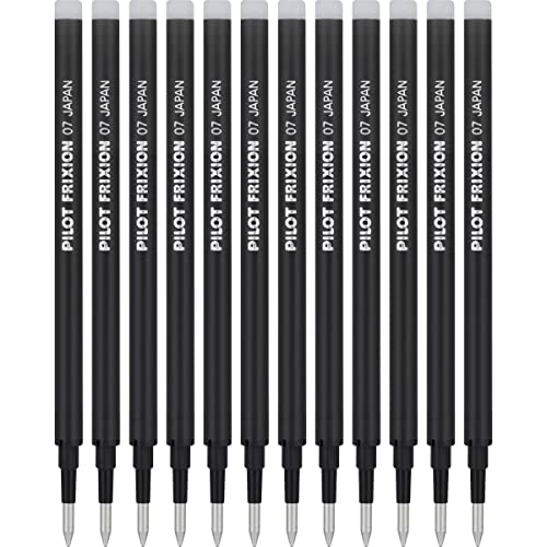 Pilot FriXion Ball Gel Pen Ink Refills for Erasable Pens, Fine Point, Black