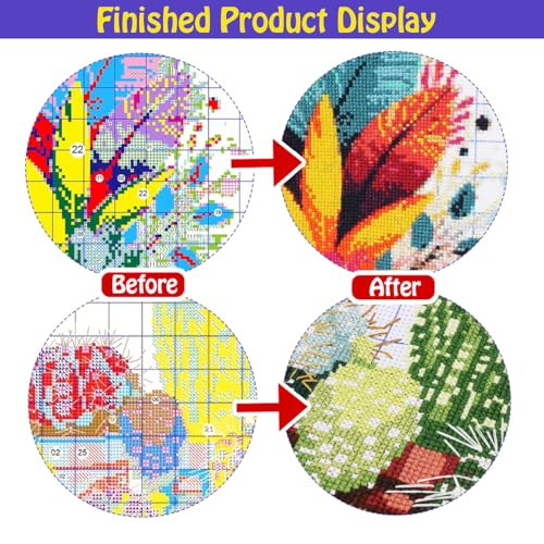 4 Packs Creative Elegant Ladies Theme Cross Stitch Painting Kits for Beginners Stamped Cross-Stitch Supplies Needlework preprint Embroidery Kits for Adults DIY Needlepoint Kits Embroidery Patterns
