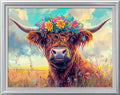 Leczany Cross Stitch Stamped Kits Patterns Craft Kit Needlepoint Full Range of Embroidery Starter Kits Beginners for DIY 11CT 3 Strands | Cow and Flowers 17.7×13.4 inches - color: 11CT Stamped kits,Cow and Flowers 17.7×13.4 inches