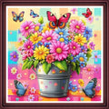 Funchey Counted Cross Stitch Kits for Adults Needlepoint Kits Unprinted Cross Stitching Embroidery Kit 11CT Cross Stitch Supplies-Colorful Butterfly Flowers 18x18 inch - color: ArtsKit07
