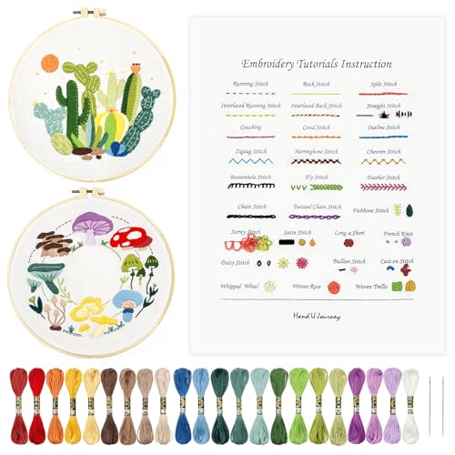HAND U JOURNEY Basic Embroidery Kit, 28 Stitch Techniques - color: Basic kit-02