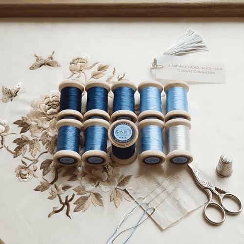 Natural 100% Mulberry Handmade Embroidery Silk Thread Silk Floss (56) - color: 56