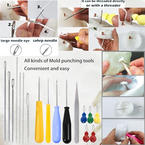 18PCS Candle Punch Tool Professional Candle Wick Needle for Silicone Molds and Candles,Hook Punch Needle Wick for Molds,Candle Making Supplies for Beginner - color: 18PCS