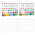 HAITARL 4 Set of 54-Spool Sewing Thread Holder, Wall-Mounted Metal Rack, White - color: White