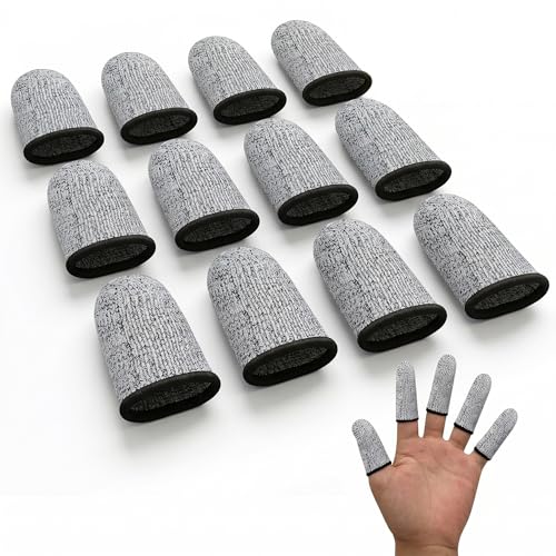 12PCS Finger Cots Cut Resistant Protector,Finger Covers for Cuts - size: 12PK