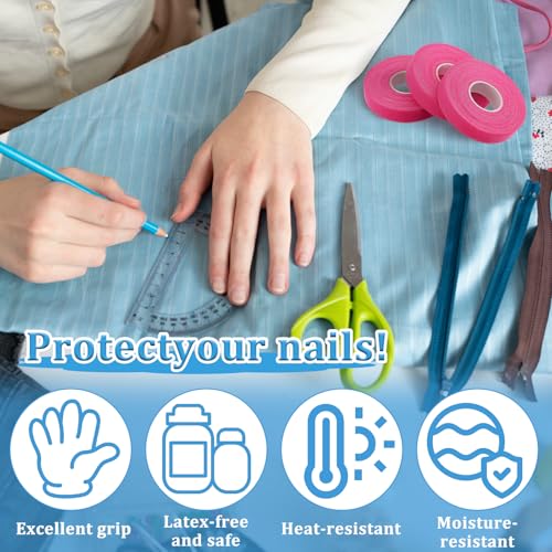 3 Rolls Thimble Tape for Hand Sewing, Self-Adhesive Bandage Wrap Cotton Finger Protector, Breathable Finger Tape Adjustable Knitting Bandage for Quilting, Embroidery DIY Crafts (Pink) - color: Pink