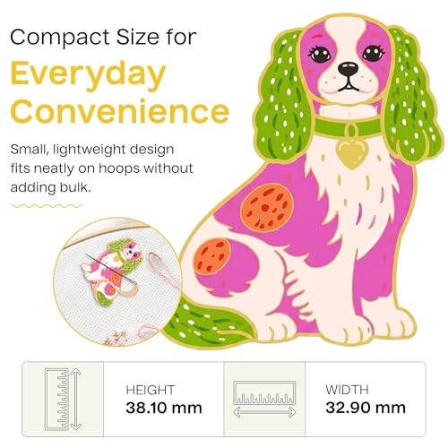 Aspen Lane Magnetic Needle Minder Needlepoint Accessory (Spaniel Pink) - color: Spaniel Pink