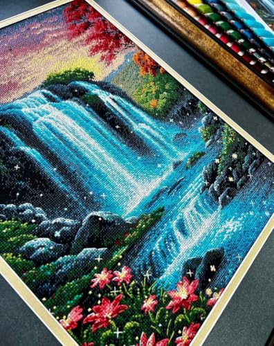 RIOLIS 2274 Magical Waterfall Counted Cross Stitch Kit 11.75 x 15.75 in - style: Magical Waterfall 2274