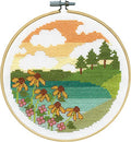 Lakeside Counted Cross Stitch Kit with Hoop