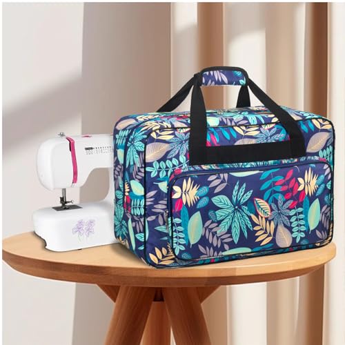 Sewing Machine Carrying Case, Sewing Machine Carrying Case Tote Bag, Universal Tote Storage Bag with Pockets and Handles, Suitable for Most Standard Singer, Janome (Light Blue) - color: Light Blue