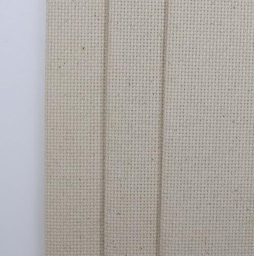 KCS 3 pc of 12" x 18"(30cmx45cm) 16 Count Cotton Aida Cloth Cross Stitch Fabric (Oatmeal,16CT) - color: Oatmeal, size: 16CT