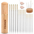 FOUSNOW 19 Pcs Hand Sewing Needles Kit, Assorted Sewing Needles - size: 15 Pcs
