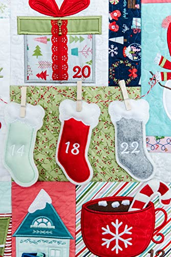 Kimberbell Embellishment Cup of Cheer Kit (46 Pcs): Includes Ribbon, Seasonal Buttons, Sound Box, Felt, Bells, Lace Zippers, Variety of Colors, Pair with Machine Embroidery Design