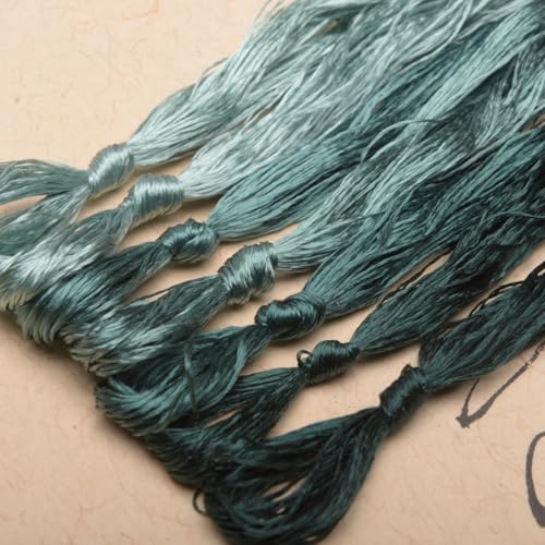 100% Mulberry Silk Embroidery Thread 7 Colors 110m Each (47) - color: 47