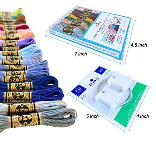 DMC Embroidery Floss, Limited Edition Pack Bundle with 28 Plastic Bobbins