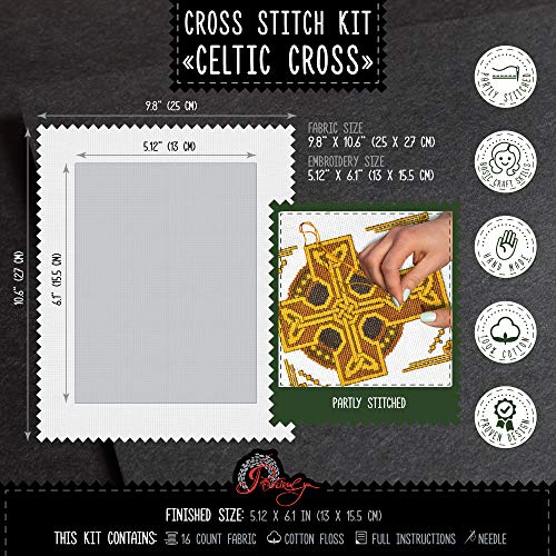 Povitrulya Counted Cross Stitch Kit 'Celtic Cross'