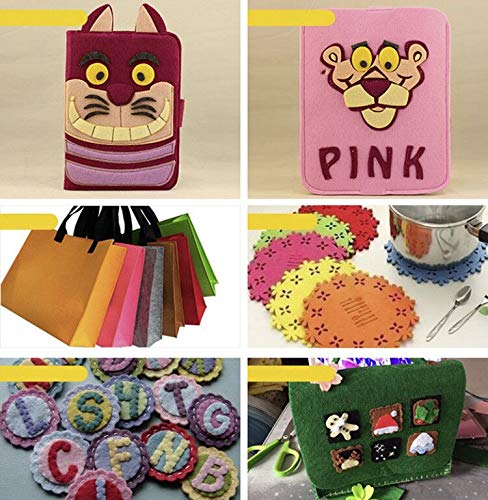 YYCRAFT Craft Soft Felt Sheets 9 Inch X 12 Inch - 15 Pcs Pack, 15 Colors - color: 15 Colors