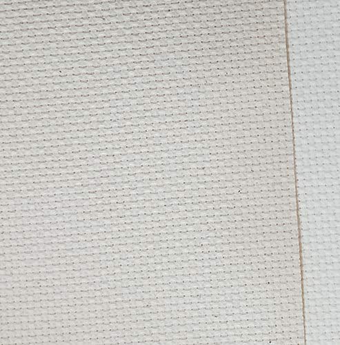 19" x 28" 14CT Counted Cotton Aida Cloth Cross Stitch Fabric (Natural-Ecru) - color: Natural-ecru