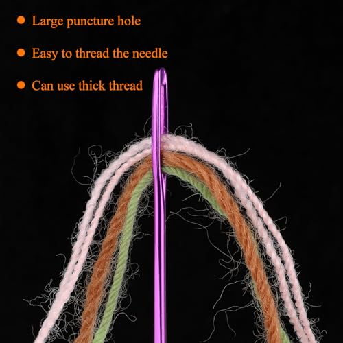 10 Pcs Tapestry Needles for Yarn, Large Eye Aluminum Darning Needles