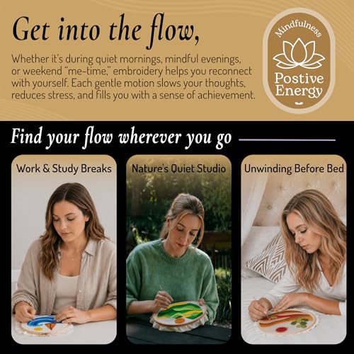 Unwynd Embroidery Kit Landscape for Adults and Beginners,Cross Stitch Craft - style: Beginner-Friendly