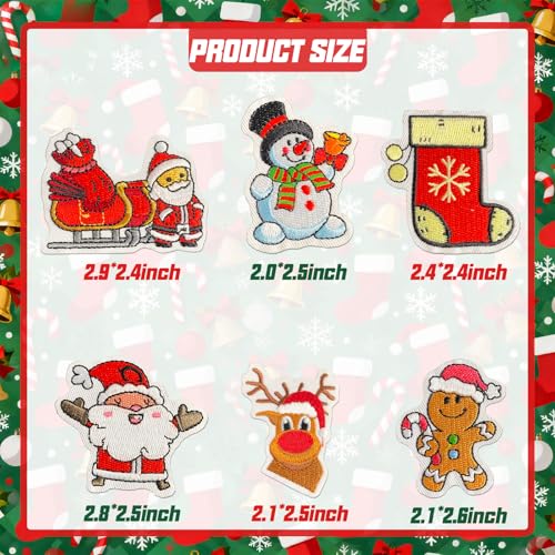 32Pcs Christmas Iron on Patches, Christmas sew on Patches for Clothing, Hats, Backpacks, Jackets, and Bags - color: Christmas Patches 32Pcs