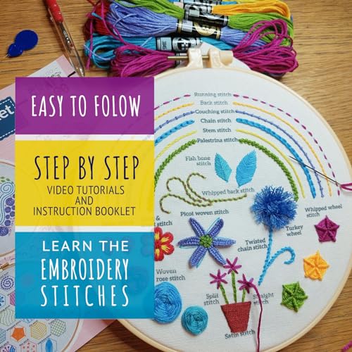 Heart Embroidery Kit for Beginners - Stamped Cross Stitch for Adults - color: Heart