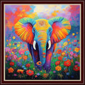 Dimensean Stamped Cross Stitch Kits Full Range of Embroidery Patterns Starter Kits for Beginners Adult DIY Cross Stitches Needlepoint Kits 11CT-Colorful Elephant Flowers 18x18 inch - color: Arts kits 24