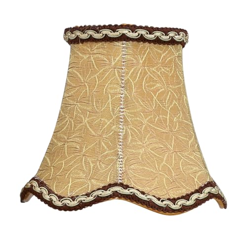 Fuloon Clip on Chandelier Lamp Shades, 3.14x5.51x4.72 in, Small Sconce Shades for Candelabra Bulbs, Rustic/European/French Country Style(6 Pack, Coffee) - color: Coffee, size: 6 Pack