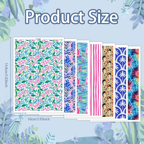 7 Pcs Transfer Paper for Polymer Clay, Floral Strips Beautiful Women Pattern Water Transfer Sheet for Polymer Clay, Abstract Pattern Water Soluble Transfer Sheet for Earrings Jewelry Making 5.8X3.9 in - color: 7 PCS Halloween