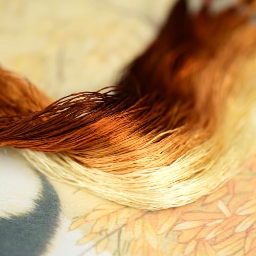 Natural 100% Mulberry Handmade Embroidery Silk Thread Silk Floss (46) - color: 46