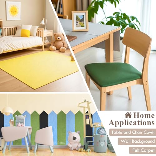Baby Blue Felt Fabric 36" x 36", 1 Square Yard Stiff Acrylic Felt Sheet - color: Baby Blue, size: 36" X 36" (1 Yard)