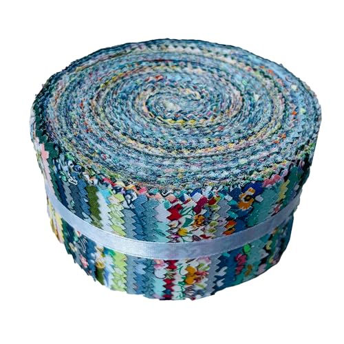100% Cotton Jelly Roll Fabric Strips for Quilting and Sewingg -40PCS Floral - color: 40 Pcs Floral